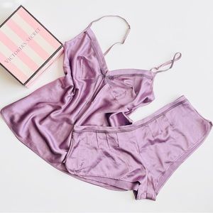 Vintage Victoria’s Secret LARGE purple satin cami set